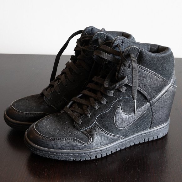 Nike Shoes - Nike Dunk Sky Hi Triple Black Blackout Wedge